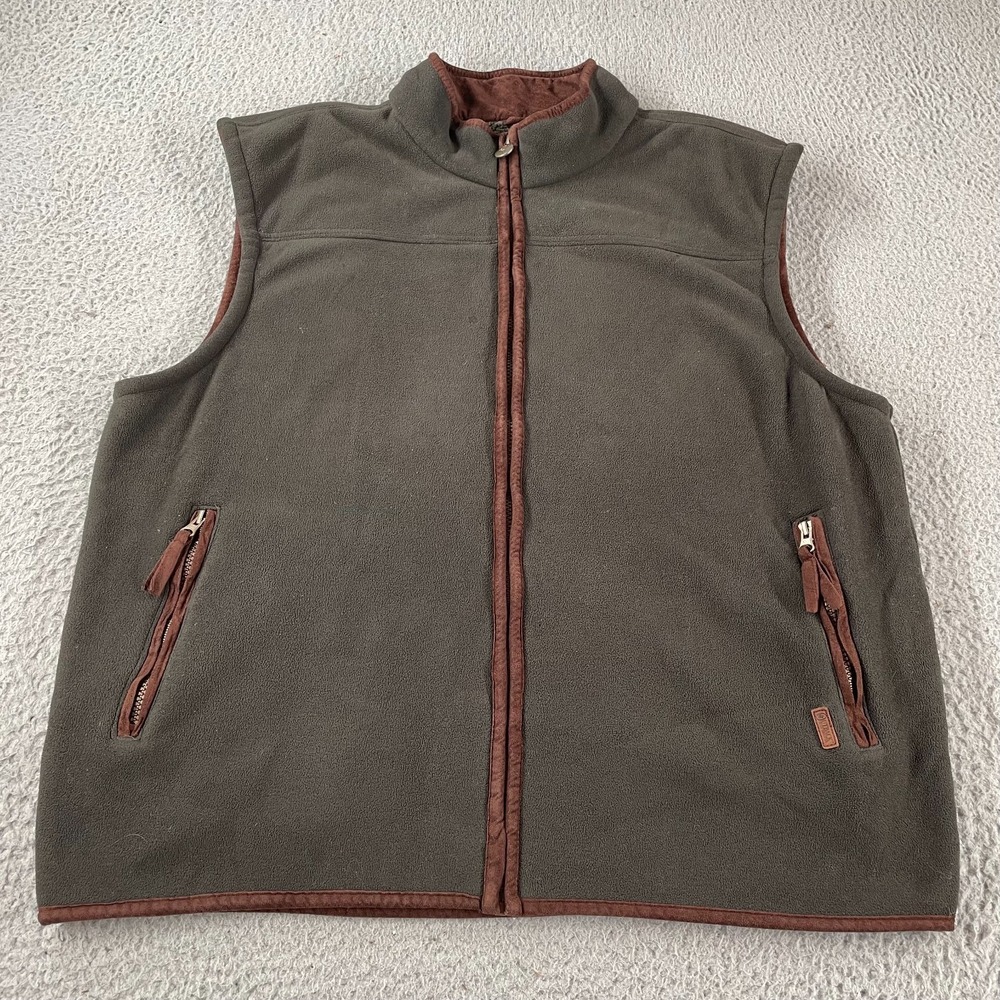 Outback Trading Company Vest Mens XL Fleece Full Zip Sherpa Lined Outdoors Wind